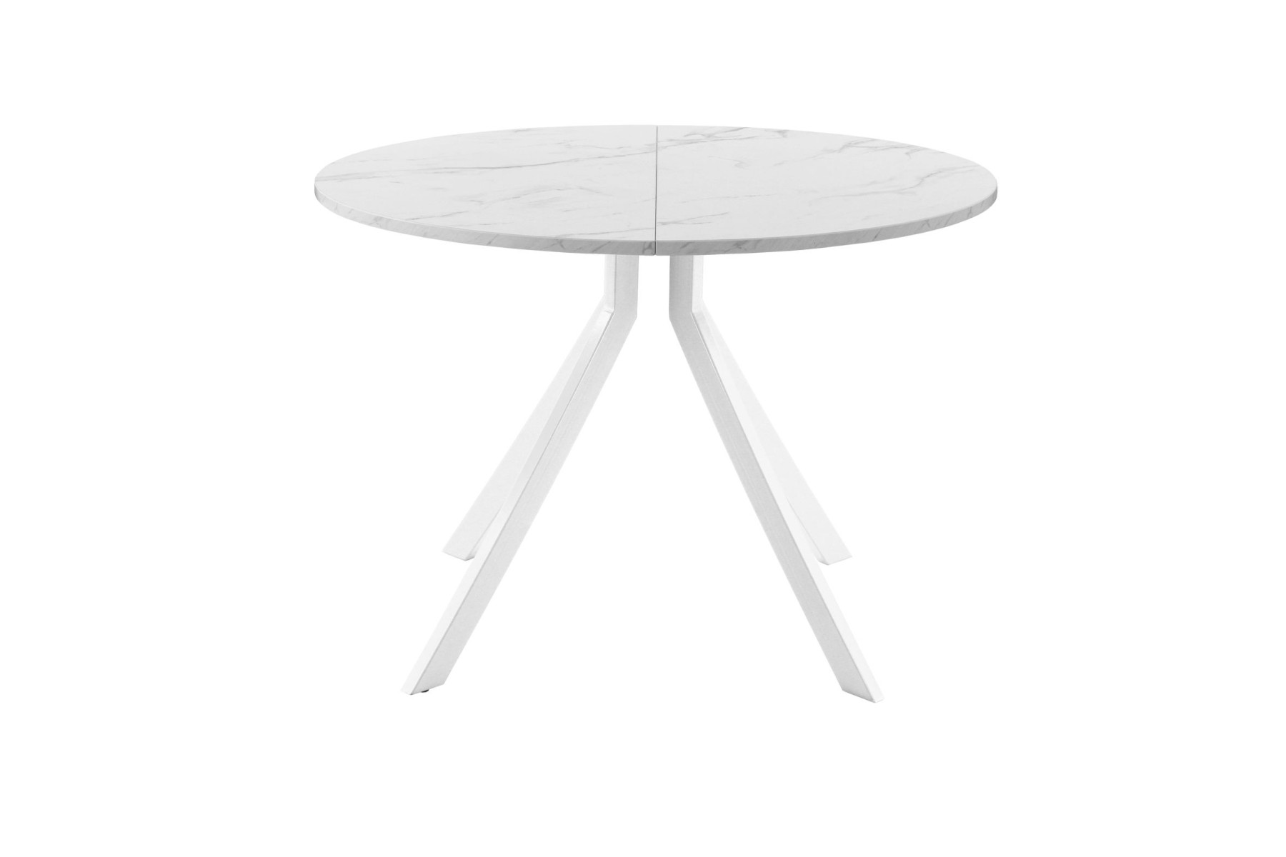 Обеденный стол AMC Elite (серии SLIM) / E18(900) D1 (белый/Мрамор Кристалл)