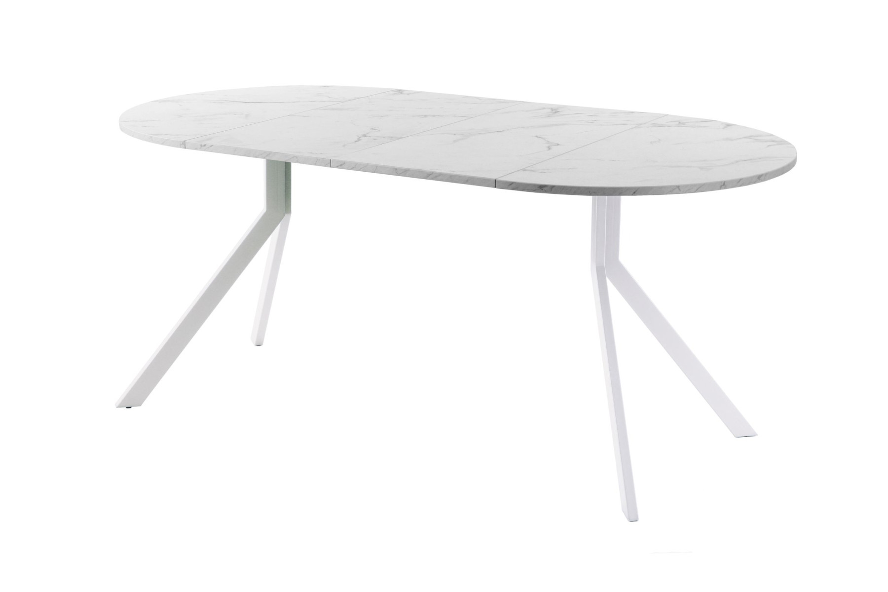 Обеденный стол AMC Elite (серии SLIM) / E18(900) D1 (белый/Мрамор Кристалл)