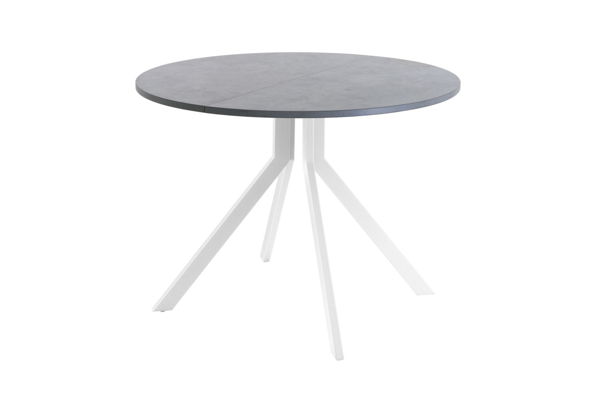 Обеденный стол AMC Elite (серии SLIM) / E18(900) D1 (белый/Бетон Чикаго светло-серый)
