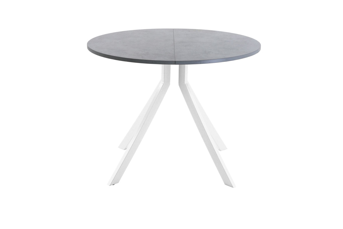 Обеденный стол AMC Elite (серии SLIM) / E18(900) D1 (белый/Бетон Чикаго светло-серый)