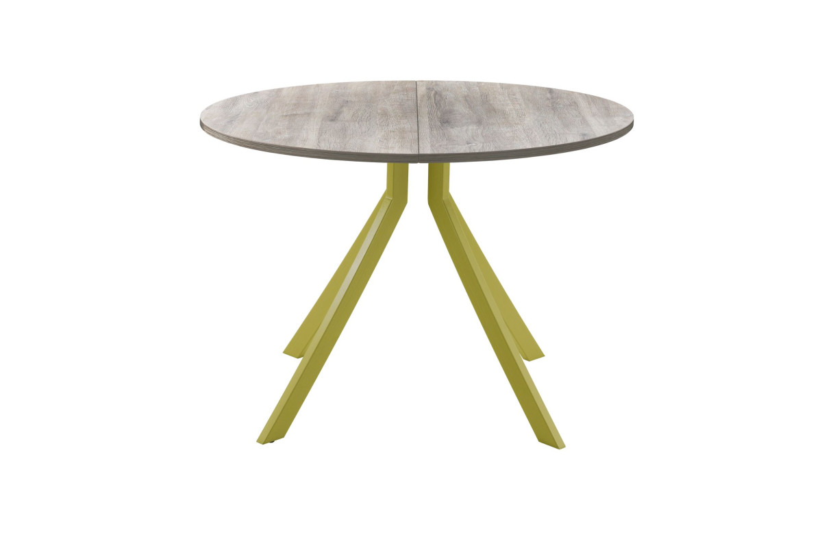 Обеденный стол AMC Elite (серии SLIM) / E18(800) D1 (золото/Дуб Уайт-Ривер песочно-бежевый)