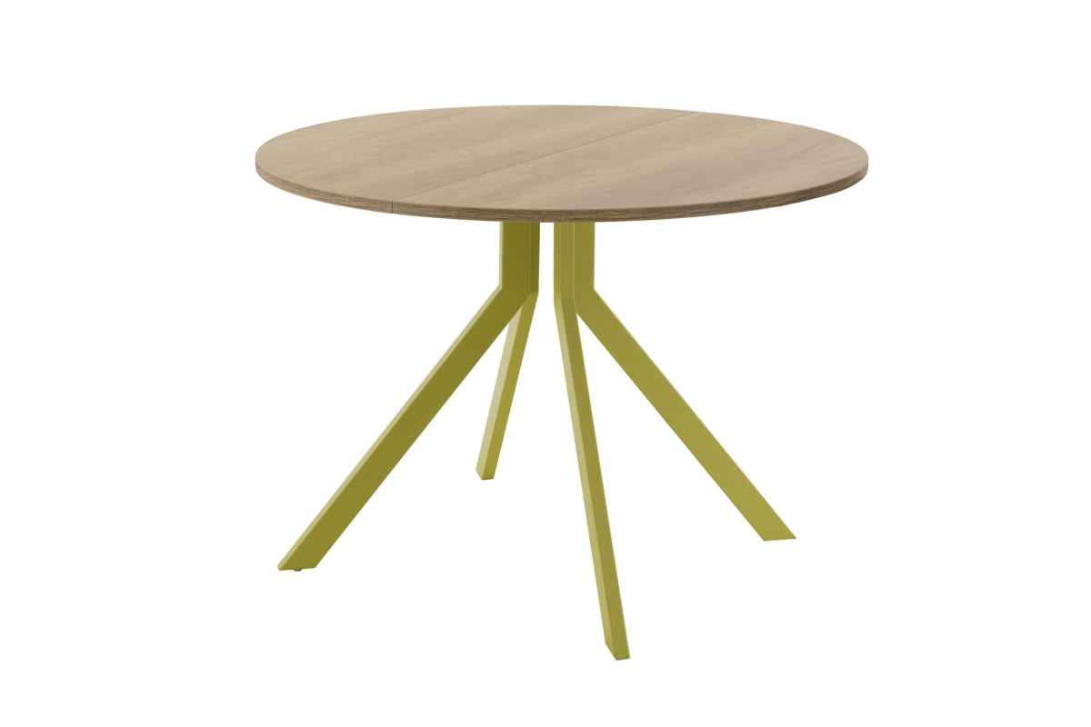 Обеденный стол AMC Elite (серии SLIM) / E18(900) D1 (золото/Дуб Небраска Натуральный)