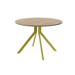 Обеденный стол AMC Elite (серии SLIM) / E18(900) D1 (золото/Дуб Небраска Натуральный)