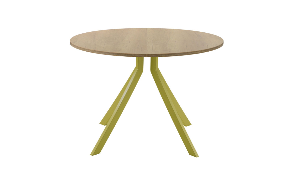 Обеденный стол AMC Elite (серии SLIM) / E18(900) D1 (золото/Дуб Небраска Натуральный)