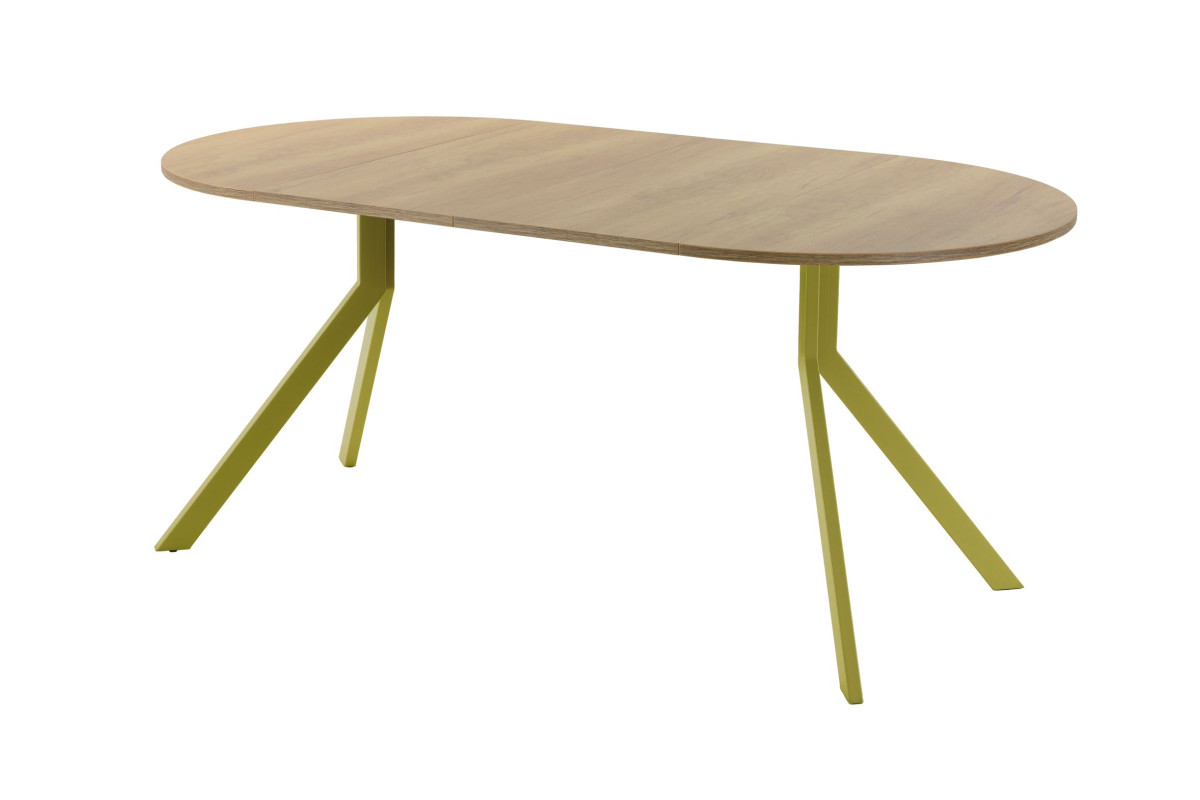 Обеденный стол AMC Elite (серии SLIM) / E18(900) D1 (золото/Дуб Небраска Натуральный)