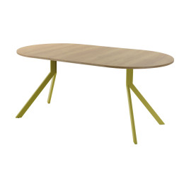 Обеденный стол AMC Elite (серии SLIM) / E18(900) D1 (золото/Дуб Небраска Натуральный)