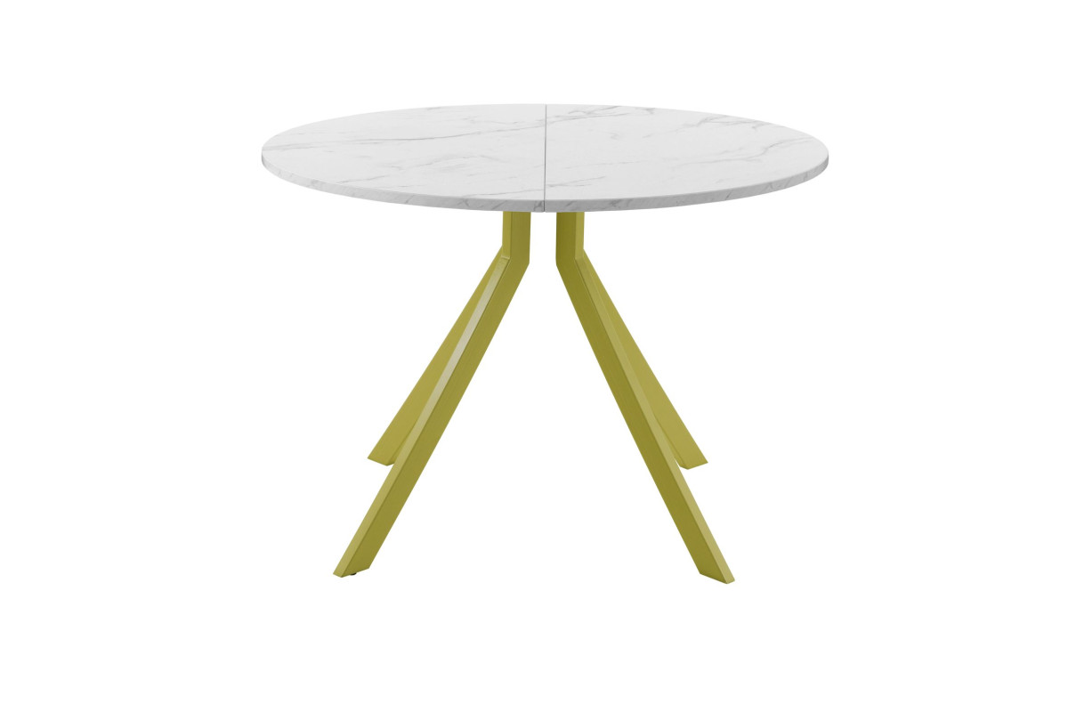 Обеденный стол AMC Elite (серии SLIM) / E18(800) D1 (золото/Мрамор Кристалл)