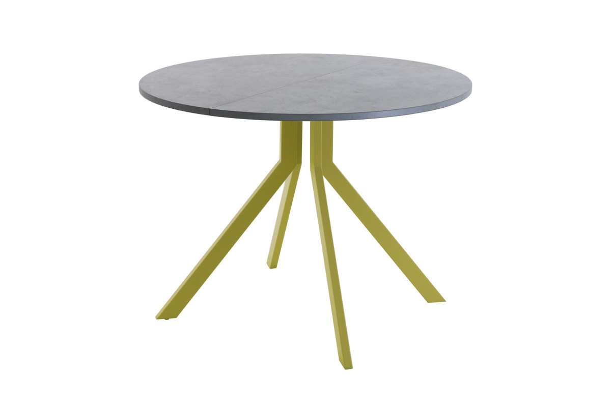 Обеденный стол AMC Elite (серии SLIM) / E18(800) D1 (золото/Бетон Чикаго светло-серый)