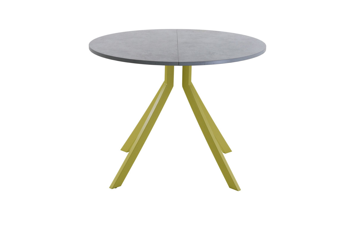 Обеденный стол AMC Elite (серии SLIM) / E18(800) D1 (золото/Бетон Чикаго светло-серый)