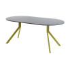 Обеденный стол AMC Elite (серии SLIM) / E18(800) D1 (золото/Бетон Чикаго светло-серый)