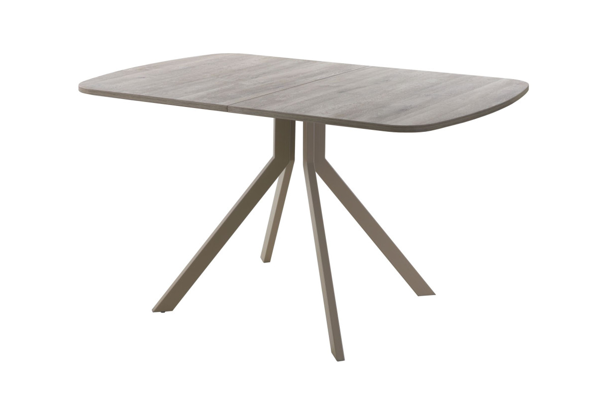 Обеденный стол AMC Elite (серии SLIM) / E18(1100) D2 (капучино/Дуб Уайт-Ривер песочно-бежевый)