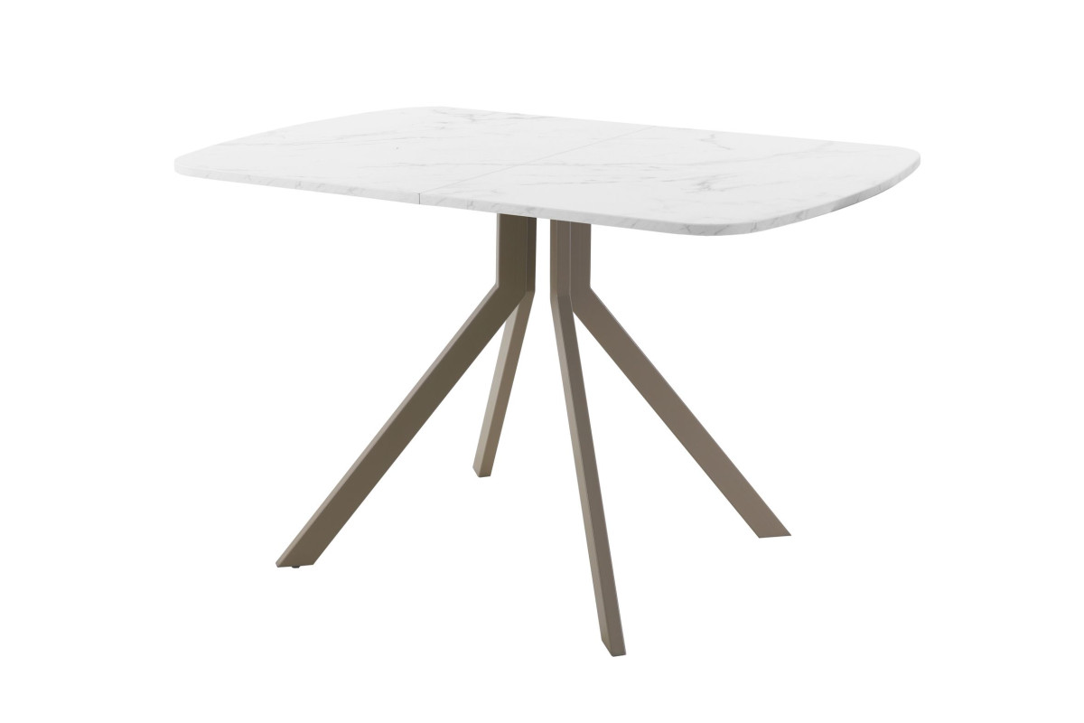 Обеденный стол AMC Elite (серии SLIM) / E18(1100) D2 (капучино/Мрамор Кристалл)