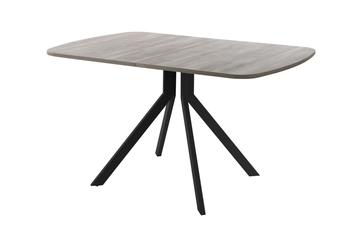 Обеденный стол AMC Elite (серии SLIM) / E18(1200) D2 (черный/Дуб Уайт-Ривер песочно-бежевый)