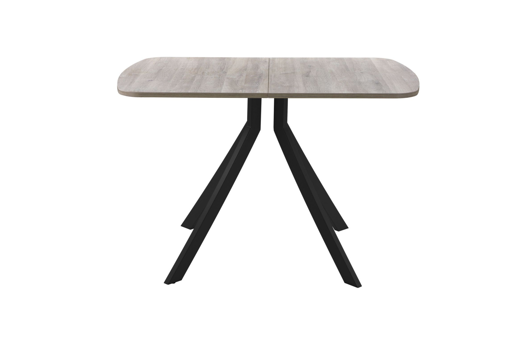 Обеденный стол AMC Elite (серии SLIM) / E18(1100) D2 (черный/Дуб Уайт-Ривер песочно-бежевый)