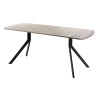 Обеденный стол AMC Elite (серии SLIM) / E18(1200) D2 (черный/Дуб Уайт-Ривер песочно-бежевый)
