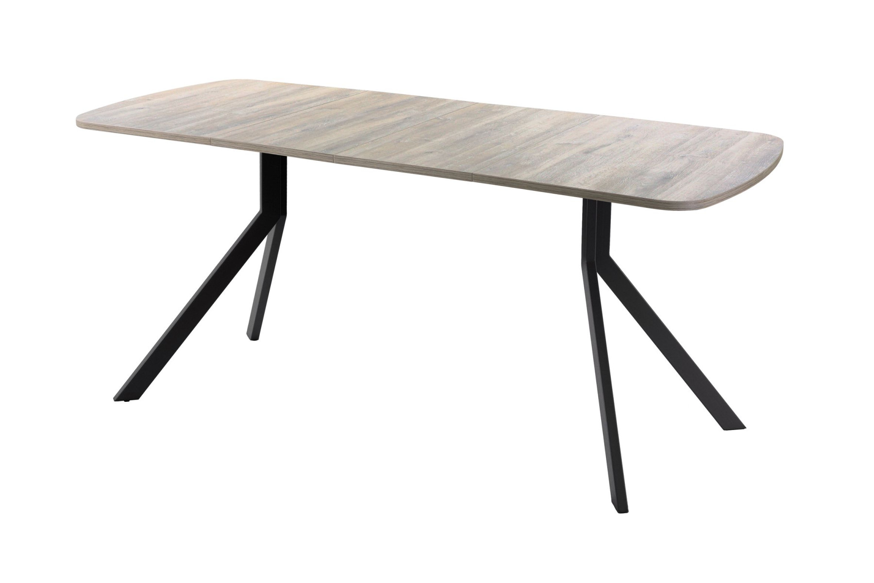 Обеденный стол AMC Elite (серии SLIM) / E18(1100) D2 (черный/Дуб Уайт-Ривер песочно-бежевый)