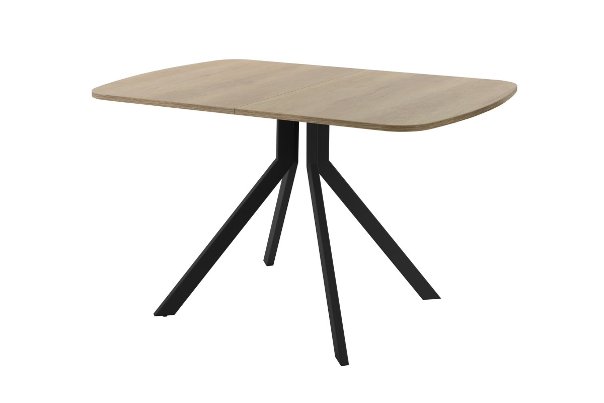 Обеденный стол AMC Elite (серии SLIM) / E18(1100) D2 (черный/Дуб Небраска Натуральный)