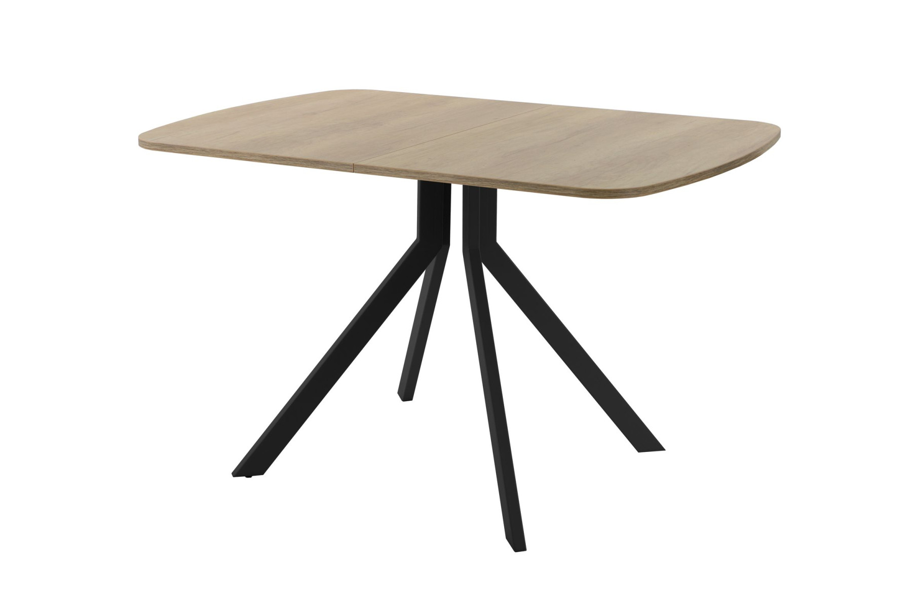 Обеденный стол AMC Elite (серии SLIM) / E18(1100) D2 (черный/Дуб Небраска Натуральный)