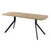 Обеденный стол AMC Elite (серии SLIM) / E18(1100) D2 (черный/Дуб Небраска Натуральный)