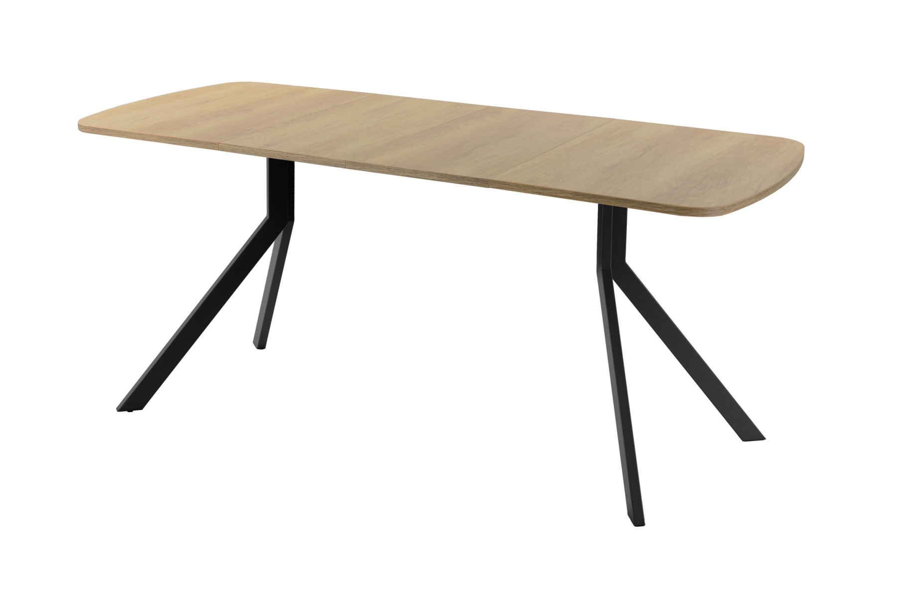 Обеденный стол AMC Elite (серии SLIM) / E18(1100) D2 (черный/Дуб Небраска Натуральный)