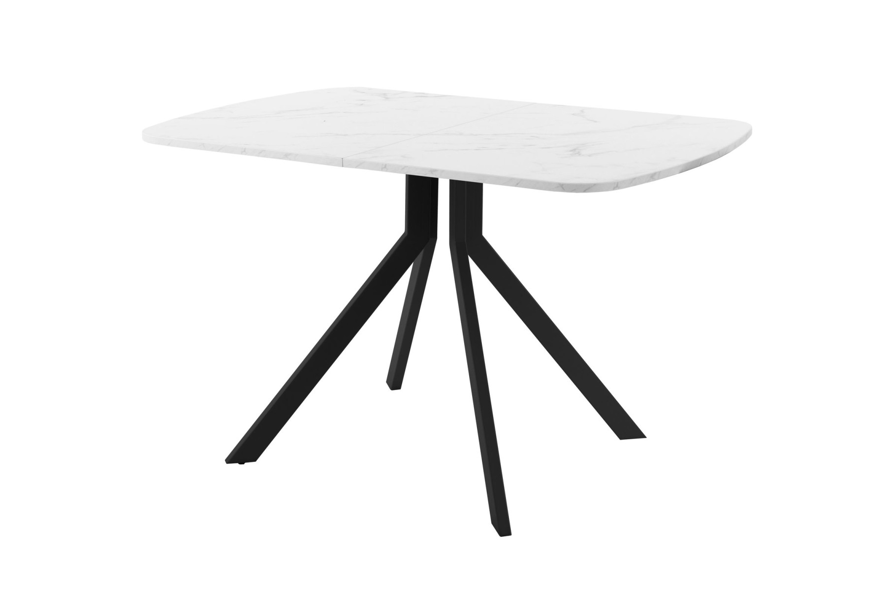 Обеденный стол AMC Elite (серии SLIM) / E18(1200) D2 (черный/Мрамор Кристалл)