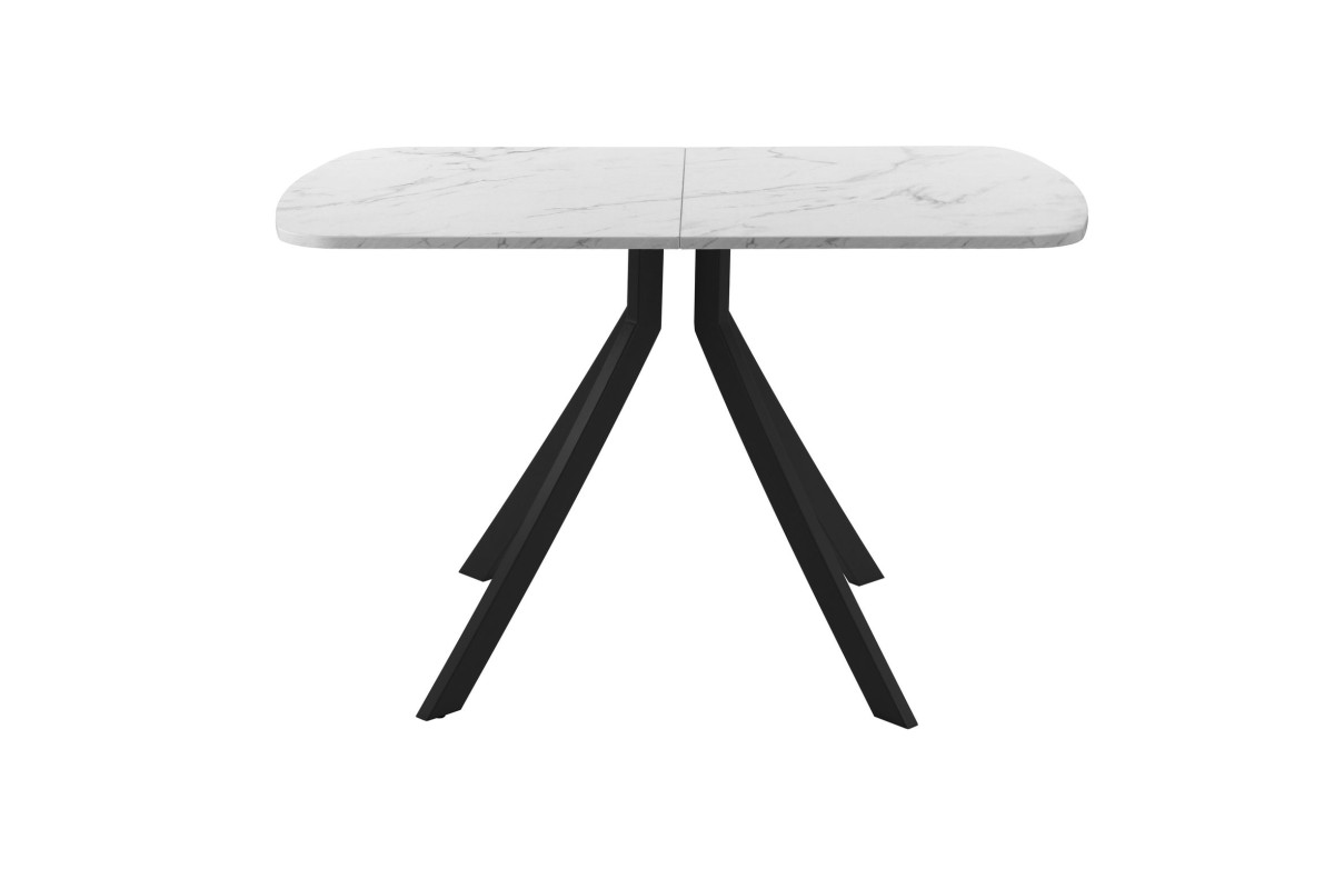 Обеденный стол AMC Elite (серии SLIM) / E18(1200) D2 (черный/Мрамор Кристалл)
