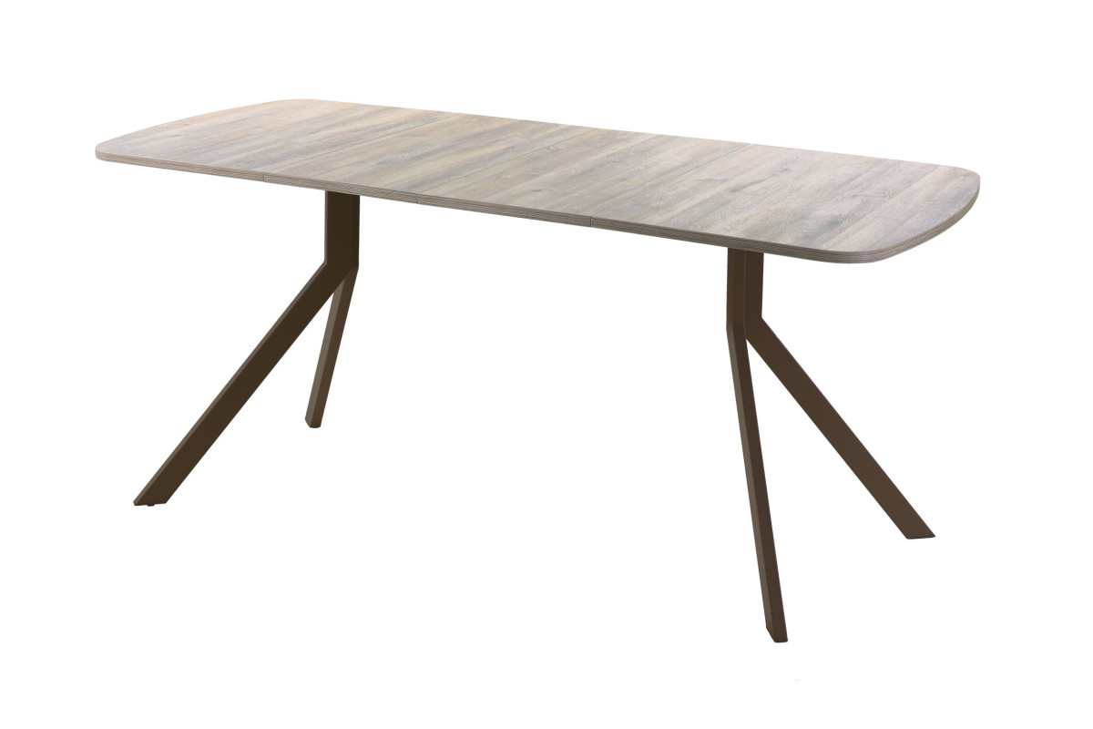 Обеденный стол AMC Elite (серии SLIM) / E18(1100) D2 (коричневый/Дуб Уайт-Ривер песочно-бежевый)