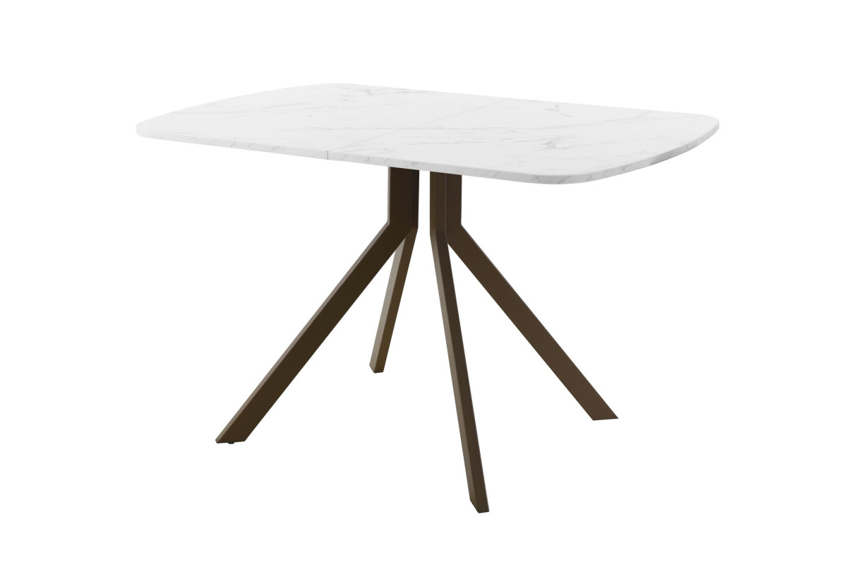 Обеденный стол AMC Elite (серии SLIM) / E18(1200) D2 (коричневый/Мрамор Кристалл)