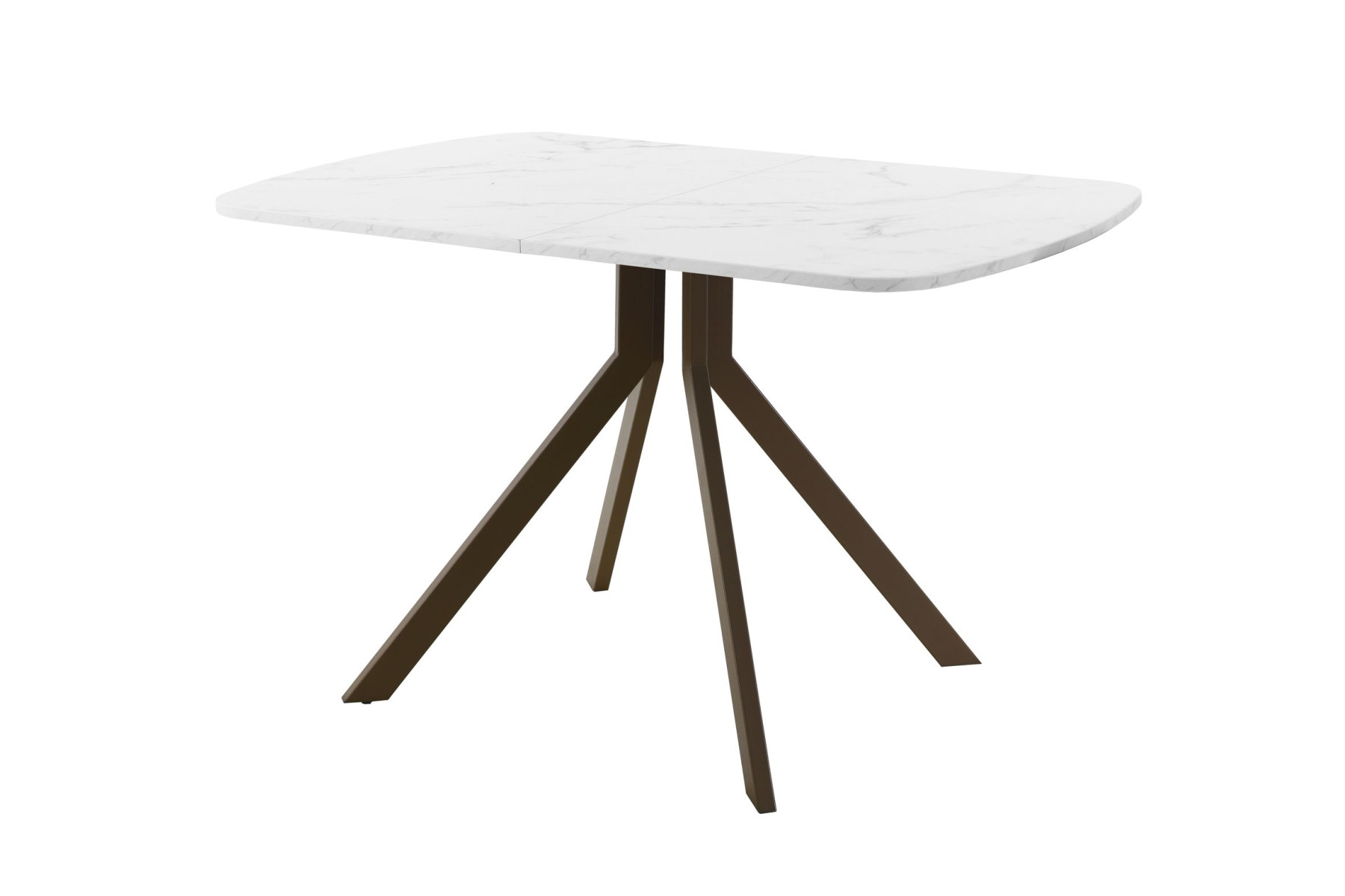 Обеденный стол AMC Elite (серии SLIM) / E18(1200) D2 (коричневый/Мрамор Кристалл)