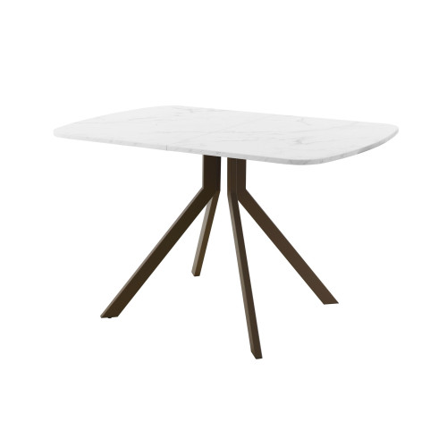 Обеденный стол AMC Elite (серии SLIM) / E18(1200) D2 (коричневый/Мрамор Кристалл)