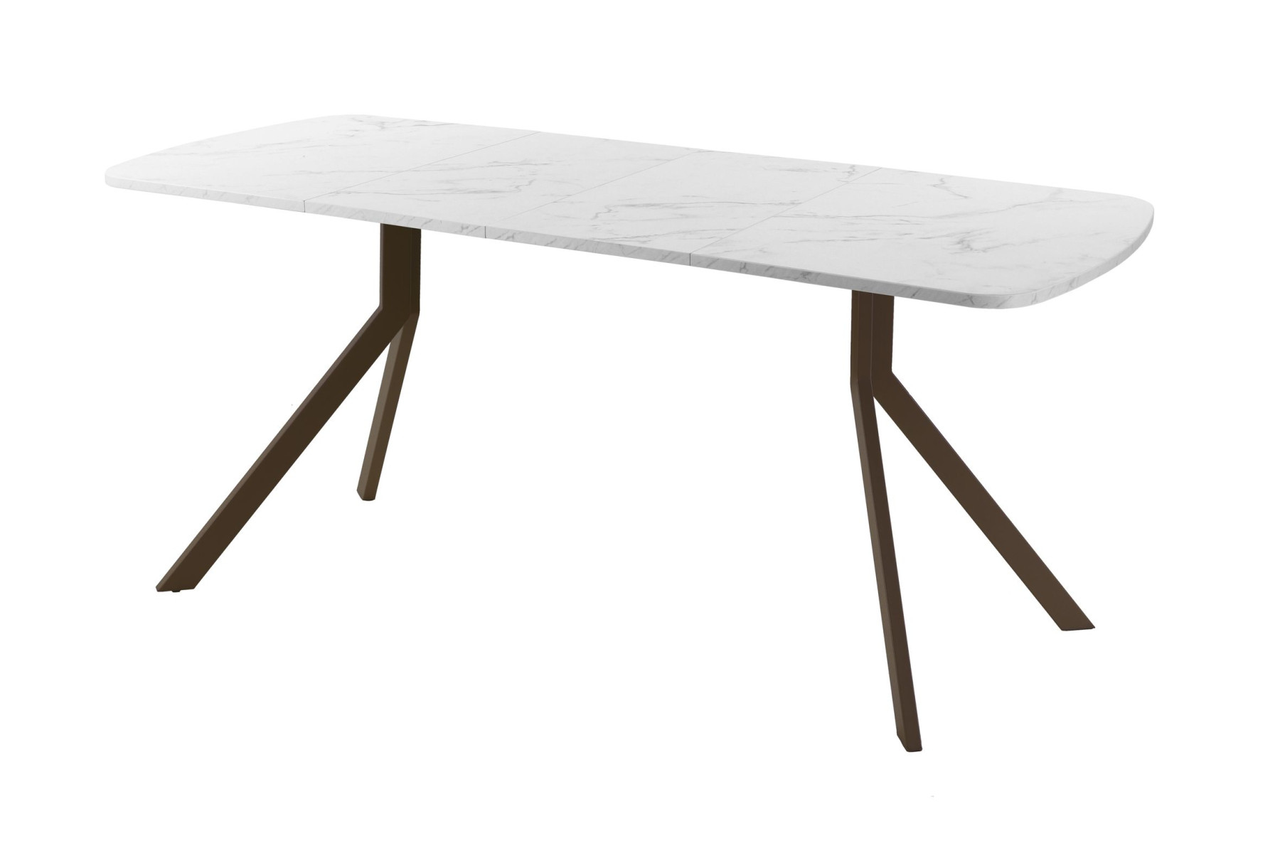 Обеденный стол AMC Elite (серии SLIM) / E18(1200) D2 (коричневый/Мрамор Кристалл)