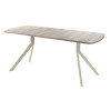 Обеденный стол AMC Elite (серии SLIM) / E18(1100) D2 (бежевый/Дуб Уайт-Ривер песочно-бежевый)