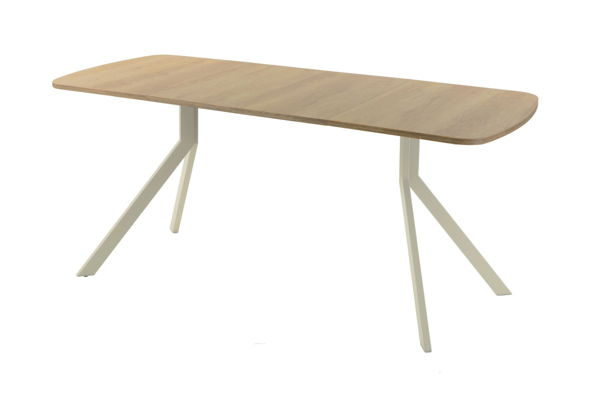 Обеденный стол AMC Elite (серии SLIM) / E18(1200) D2 (бежевый/Дуб Небраска Натуральный)