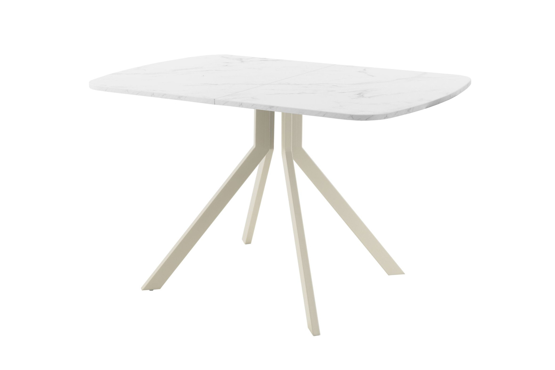 Обеденный стол AMC Elite (серии SLIM) / E18(1100) D2 (бежевый/Мрамор Кристалл)