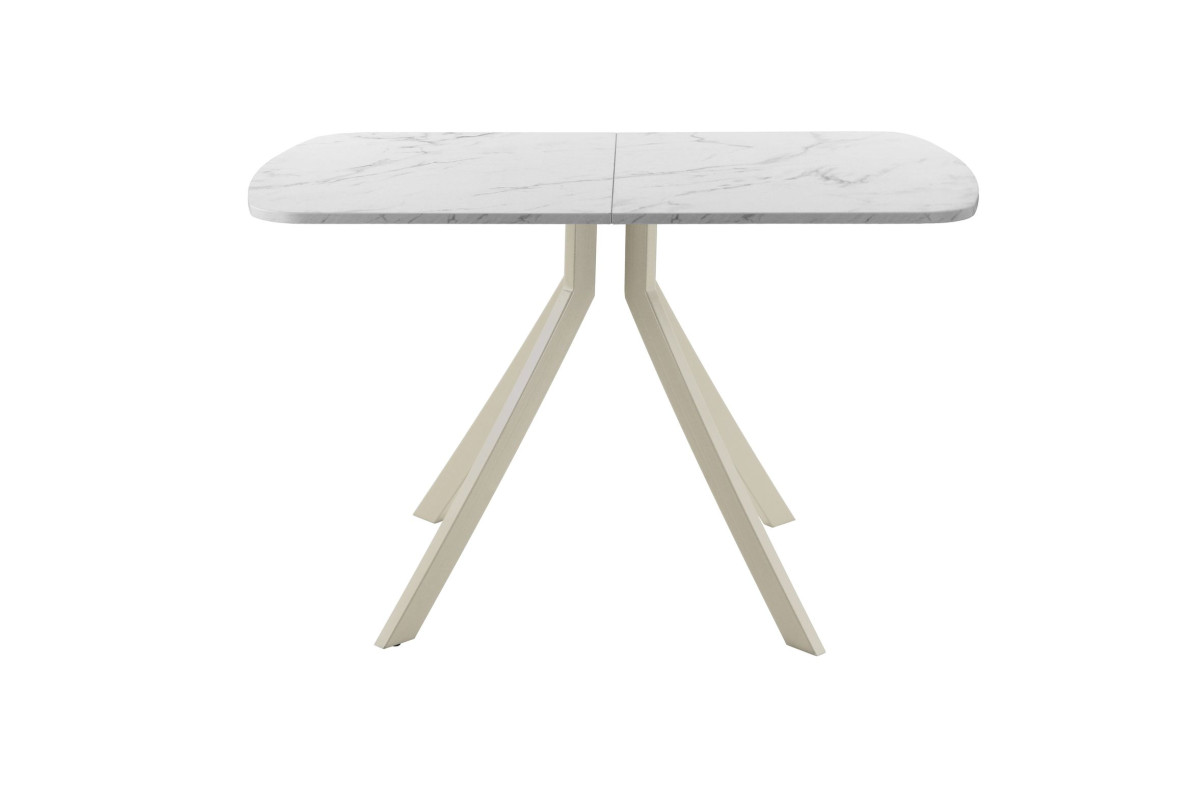 Обеденный стол AMC Elite (серии SLIM) / E18(1100) D2 (бежевый/Мрамор Кристалл)