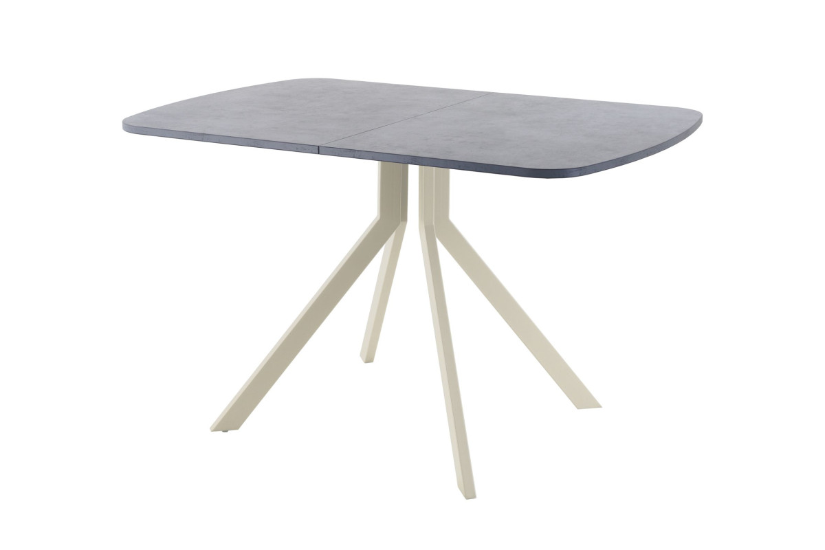 Обеденный стол AMC Elite (серии SLIM) / E18(1200) D2 (бежевый/Бетон Чикаго светло-серый)