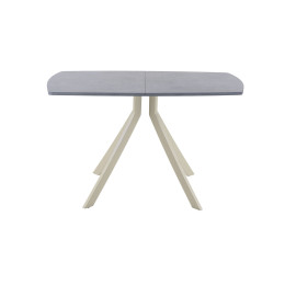 Обеденный стол AMC Elite (серии SLIM) / E18(1100) D2 (бежевый/Бетон Чикаго светло-серый)