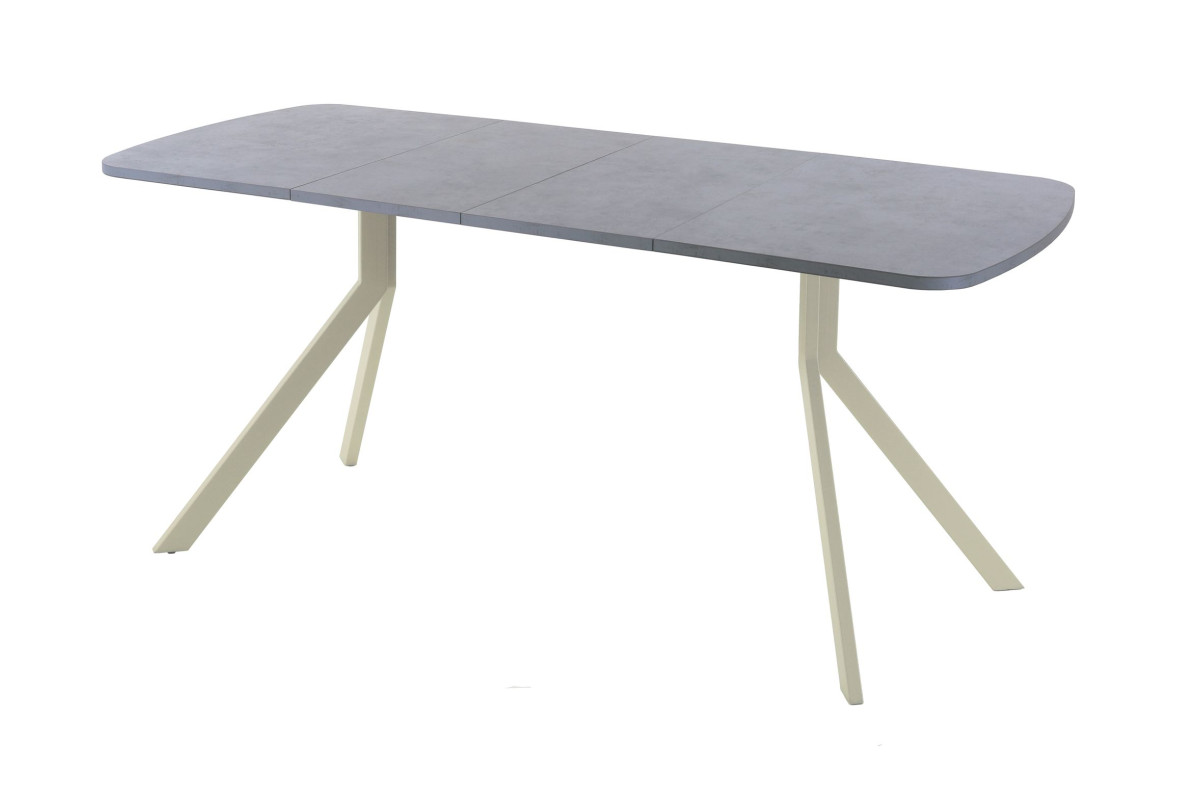 Обеденный стол AMC Elite (серии SLIM) / E18(1200) D2 (бежевый/Бетон Чикаго светло-серый)