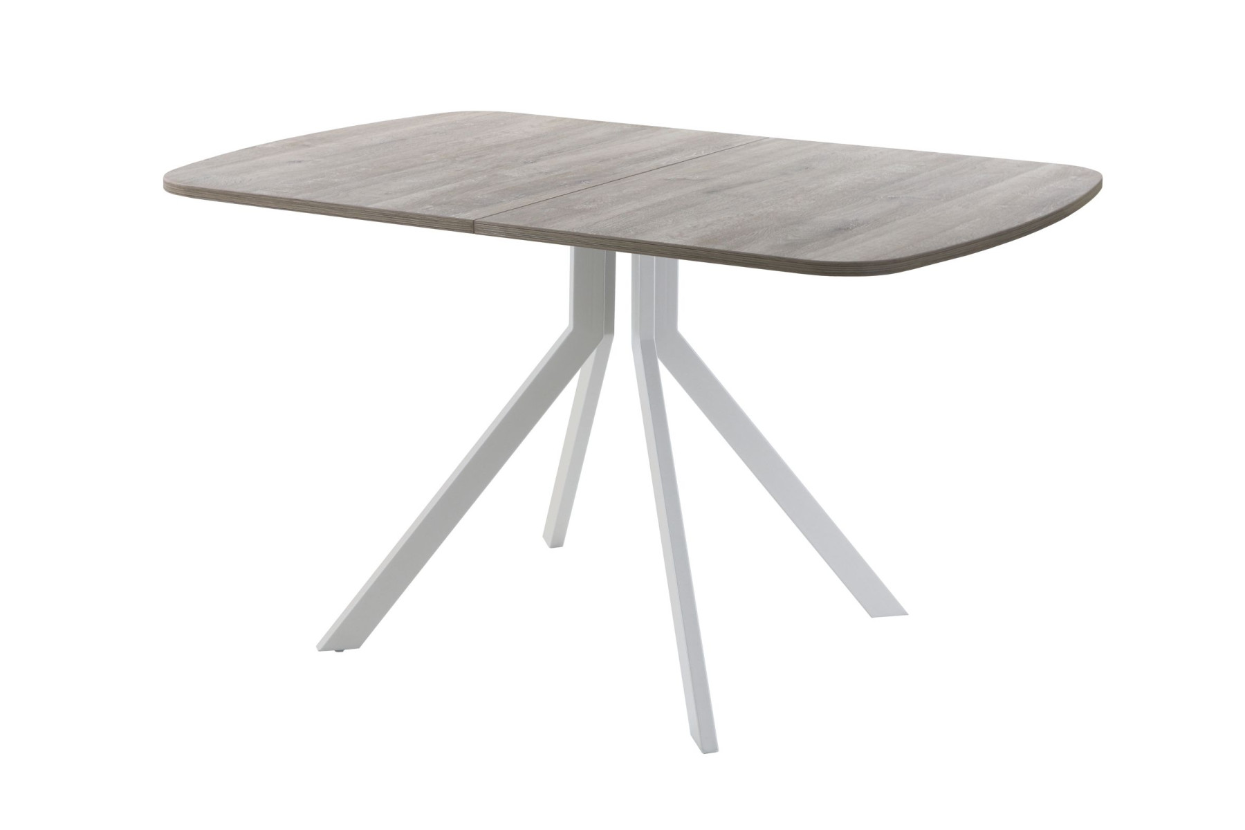 Обеденный стол AMC Elite (серии SLIM) / E18(1100) D2 (серебро/Дуб Уайт-Ривер песочно-бежевый)