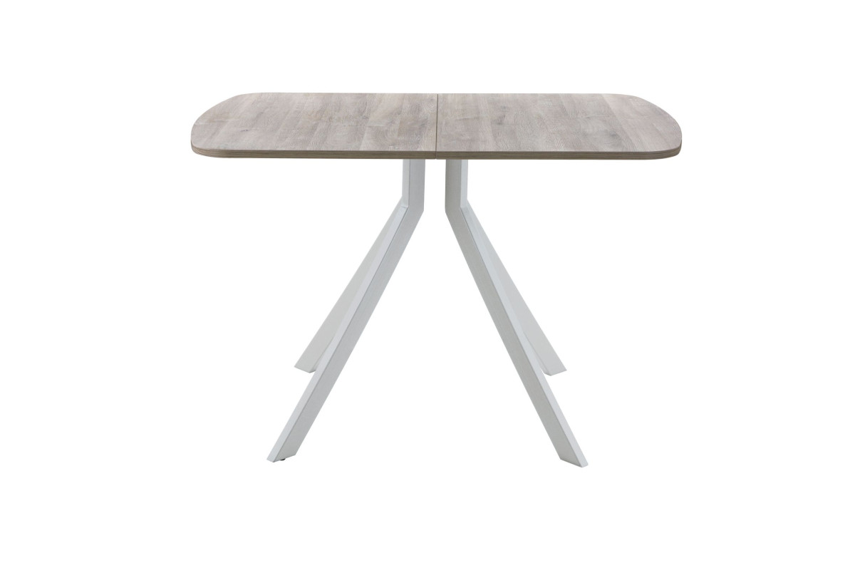 Обеденный стол AMC Elite (серии SLIM) / E18(1100) D2 (серебро/Дуб Уайт-Ривер песочно-бежевый)