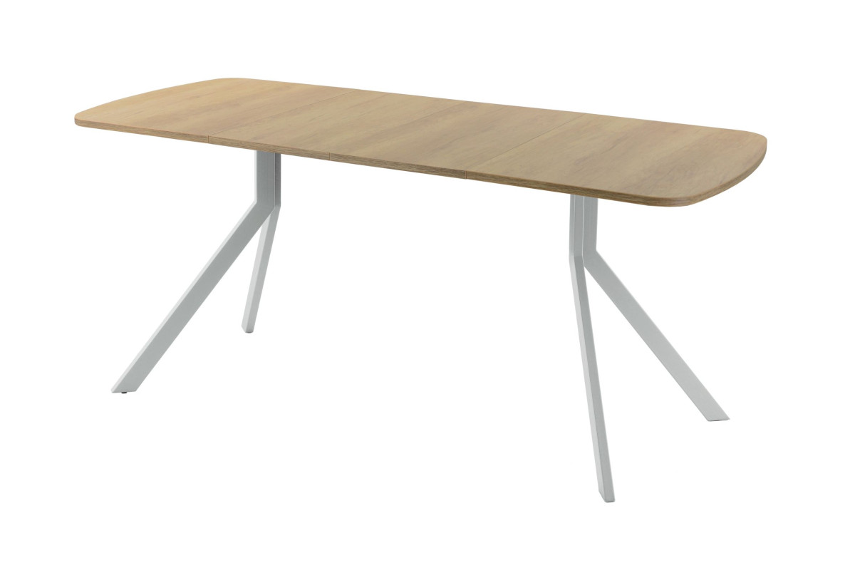 Обеденный стол AMC Elite (серии SLIM) / E18(1100) D2 (серебро/Дуб Небраска Натуральный)