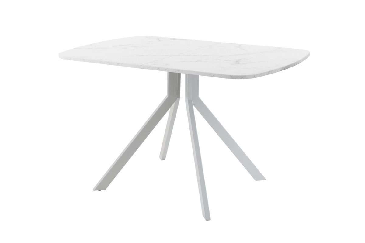 Обеденный стол AMC Elite (серии SLIM) / E18(1200) D2 (серебро/Мрамор Кристалл)