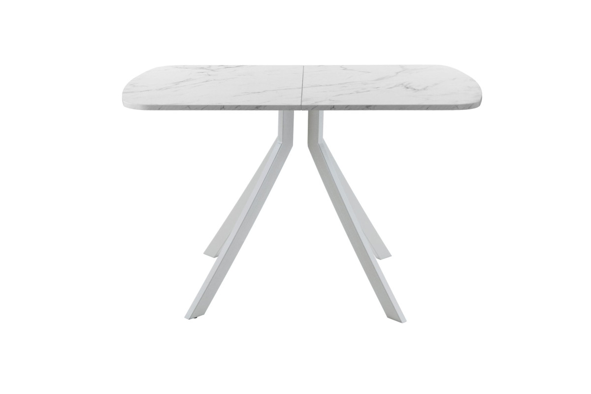 Обеденный стол AMC Elite (серии SLIM) / E18(1200) D2 (серебро/Мрамор Кристалл)