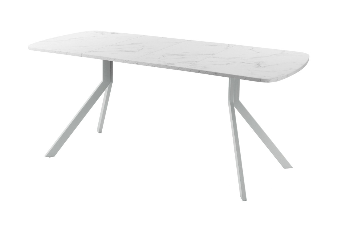 Обеденный стол AMC Elite (серии SLIM) / E18(1200) D2 (серебро/Мрамор Кристалл)