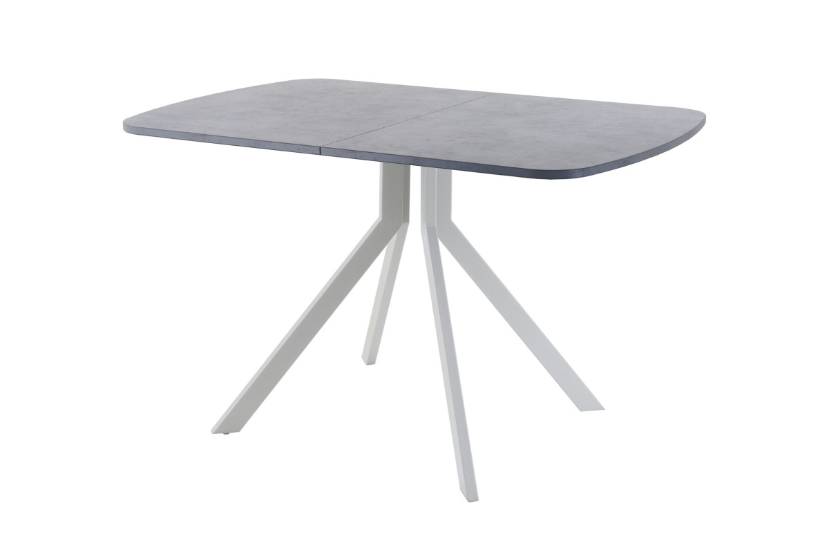 Обеденный стол AMC Elite (серии SLIM) / E18(1100) D2 (серебро/Бетон Чикаго светло-серый)