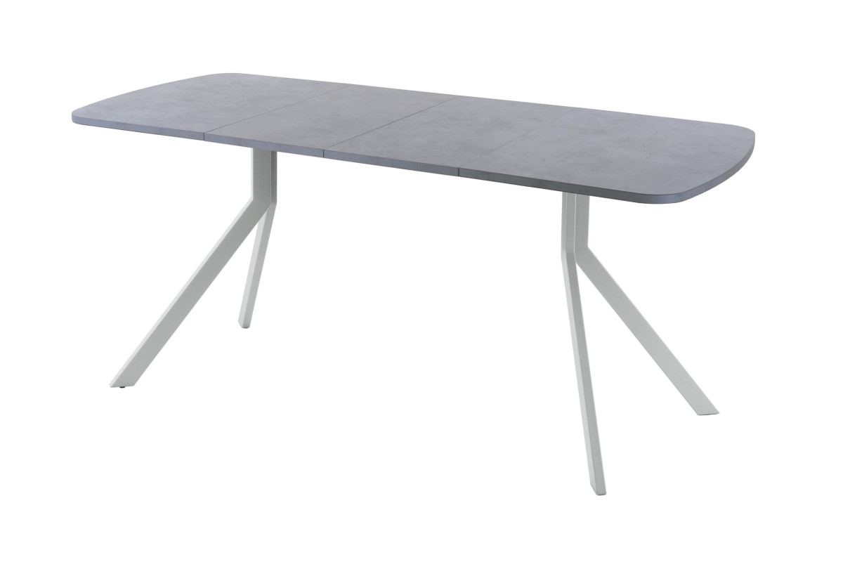 Обеденный стол AMC Elite (серии SLIM) / E18(1100) D2 (серебро/Бетон Чикаго светло-серый)