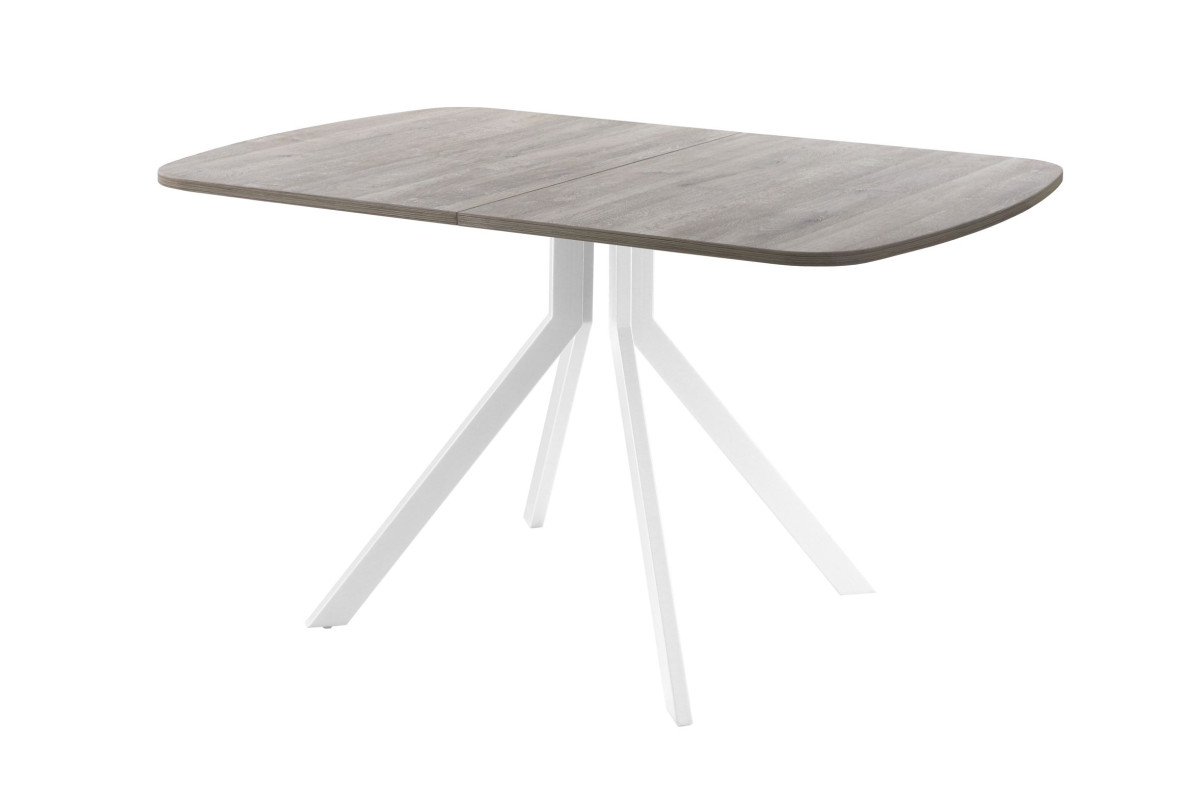 Обеденный стол AMC Elite (серии SLIM) / E18(1200) D2 (белый/Дуб Уайт-Ривер песочно-бежевый)