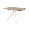 Обеденный стол AMC Elite (серии SLIM) / E18(1100) D2 (белый/Дуб Небраска Натуральный)