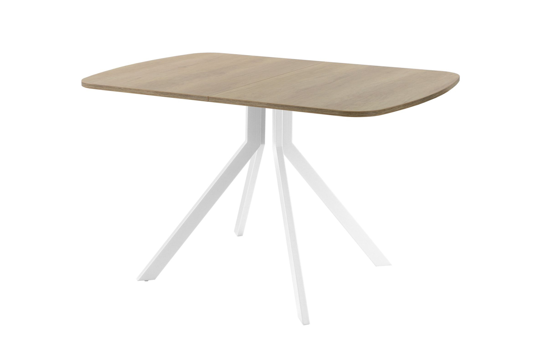 Обеденный стол AMC Elite (серии SLIM) / E18(1100) D2 (белый/Дуб Небраска Натуральный)