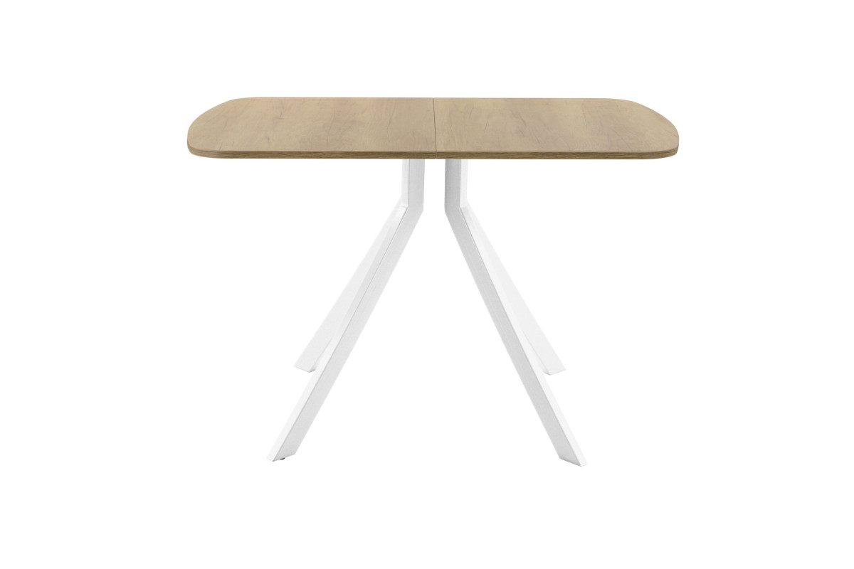 Обеденный стол AMC Elite (серии SLIM) / E18(1100) D2 (белый/Дуб Небраска Натуральный)